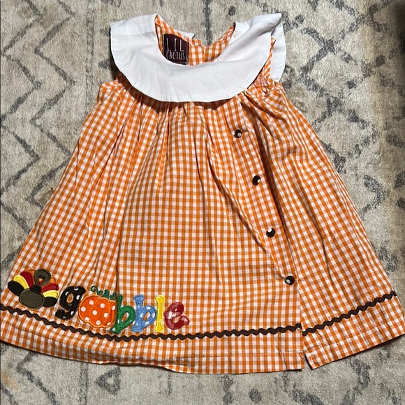 Lil Cactus Other - Lil Cactus Orange Gingham Dress Size 2T